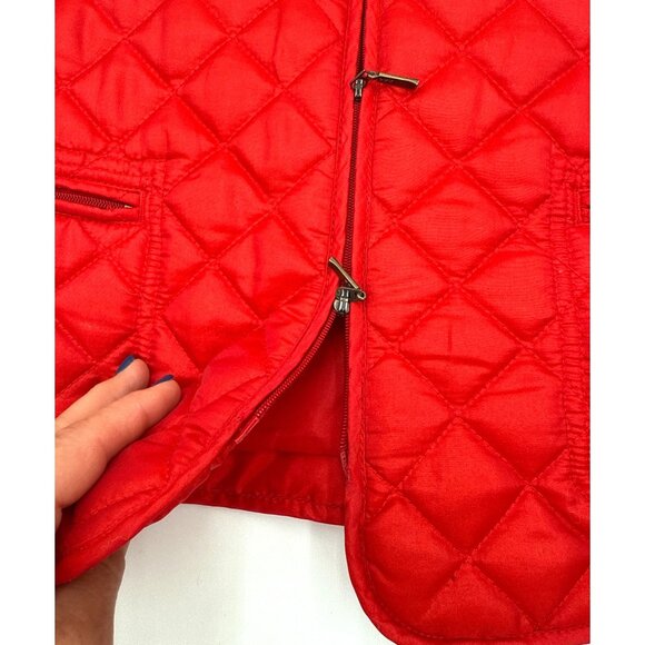 Chico’s Size 2 Red Quilted Vest Double Zipper Lined Teacher School Casual - Picture 14 of 14